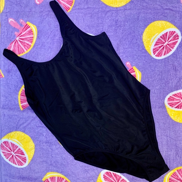 NWT New Look Black High Leg One Piece Swimsuit Sz6 - Picture 4 of 4